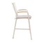 Armen Living Portals Outdoor Patio Aluminum Barstool in Light Matte Sand with Natural Teak Wood Accent LCPLBAWH - alternate 4